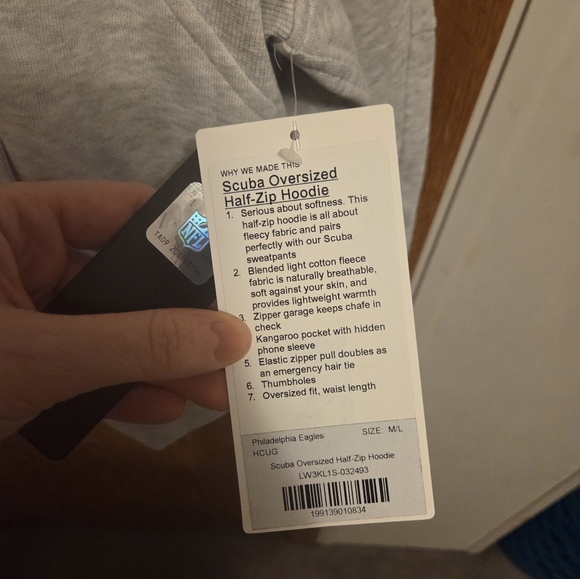 Lululemon Philadelphia Eagles Scuba Oversized Half-zip Hoodie M/L Women's NWT - Picture 6 of 10